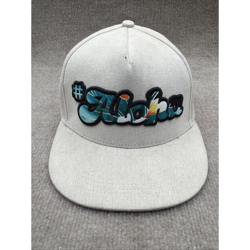 Aloha Headwear Hashtag Aloha Hawaii  Adjustable Beige Hat (Designed In Hawaii)